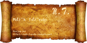 Mák Tünde névjegykártya
