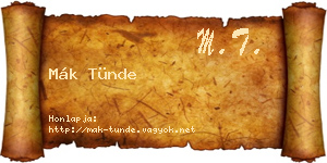 Mák Tünde névjegykártya